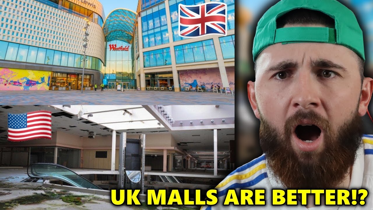 AMERICAN Reacts to The Difference Between British and American Shopping Malls! *INSANE*