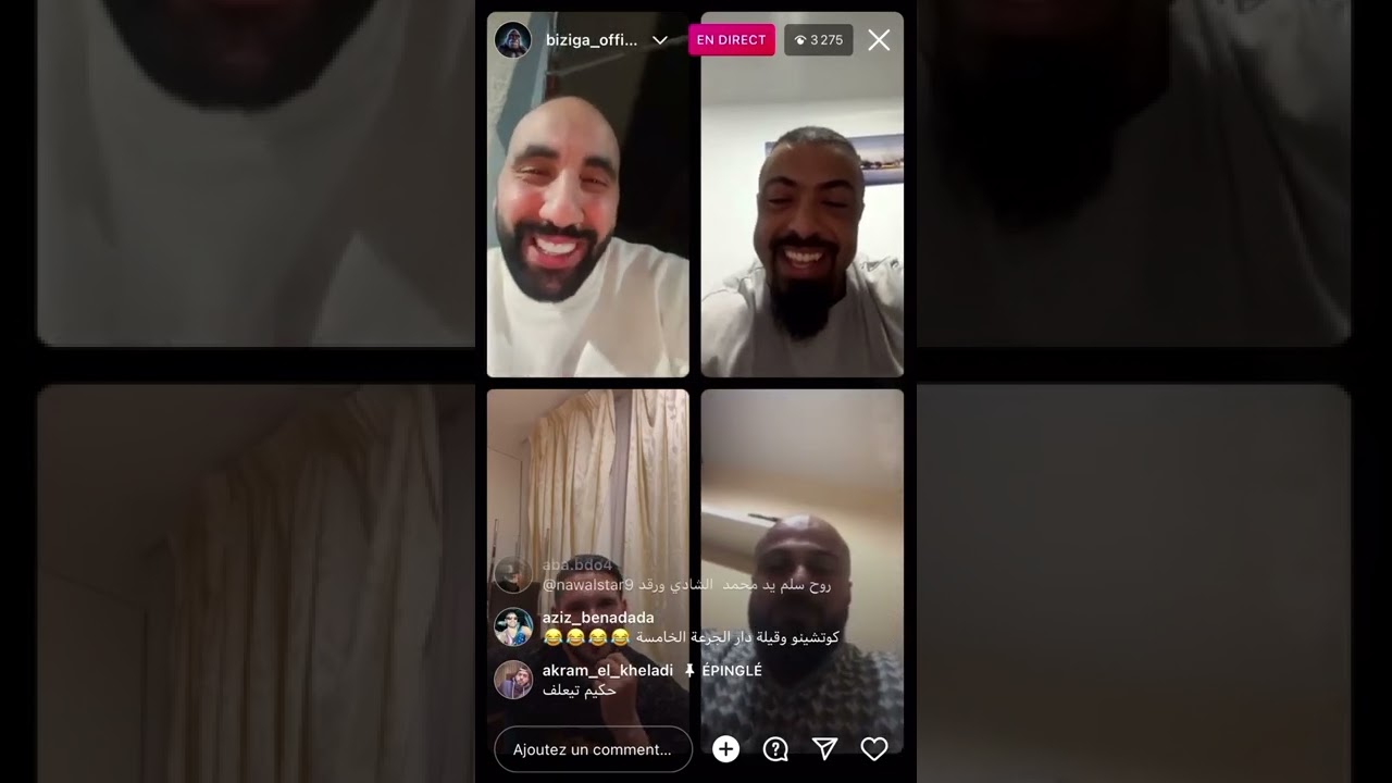 Biziga live :  بيزيكا لايف لا لا بزاف هاد بيزيكا و ديك جزئري لهربة part 2 🤣🤣