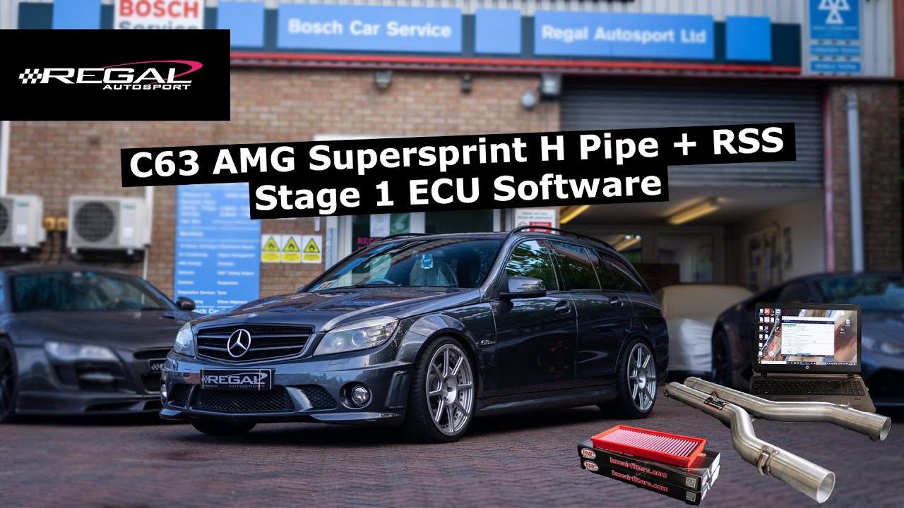 ***LOUD*** | W204 C63 AMG H-Pipe + Secondary Cat Bypass & RSS ECU Software
