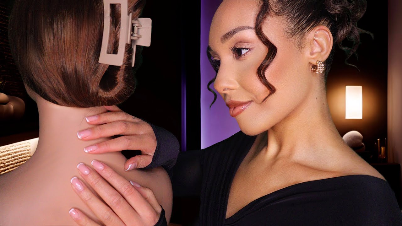 Ultimate Stress Relief ASMR Back Massage, Hair Brushing, Scalp Scratching for Deep Sleep Relaxation