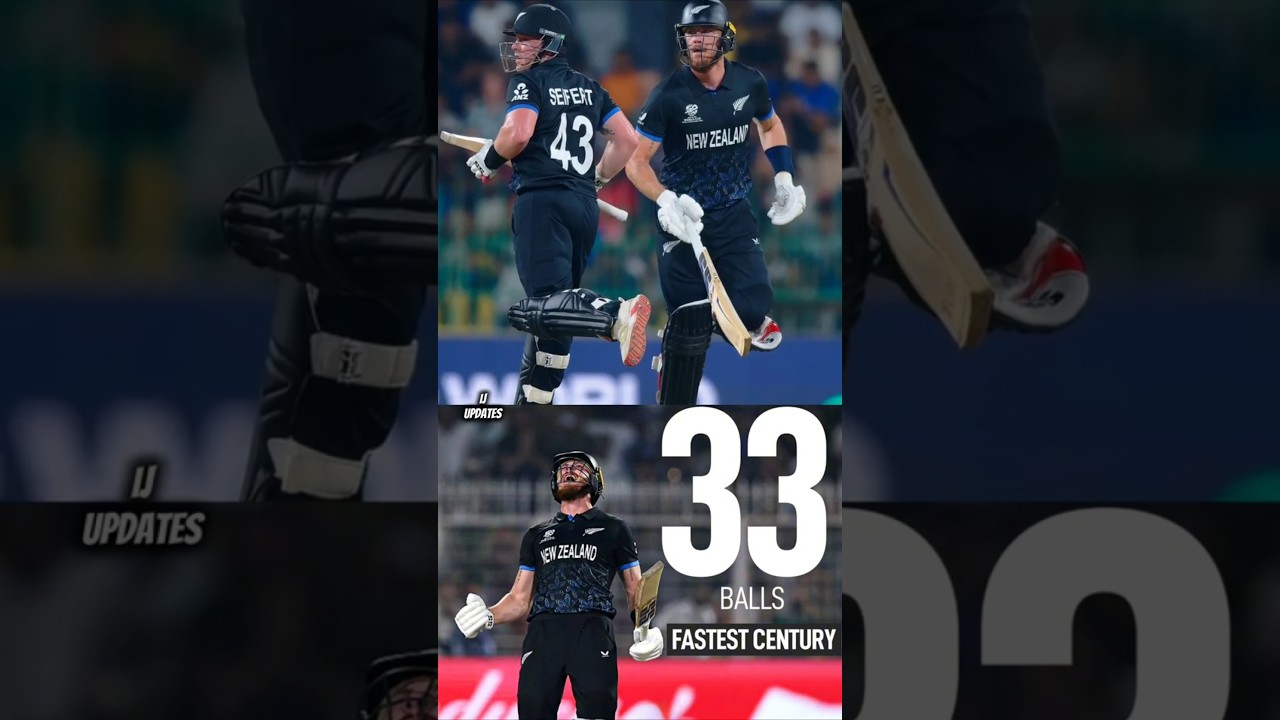 Finn Allen Dominate in 33-ball Century Nz into final💥||#youtubeshorts #finnallen #nzvssa #semifinal