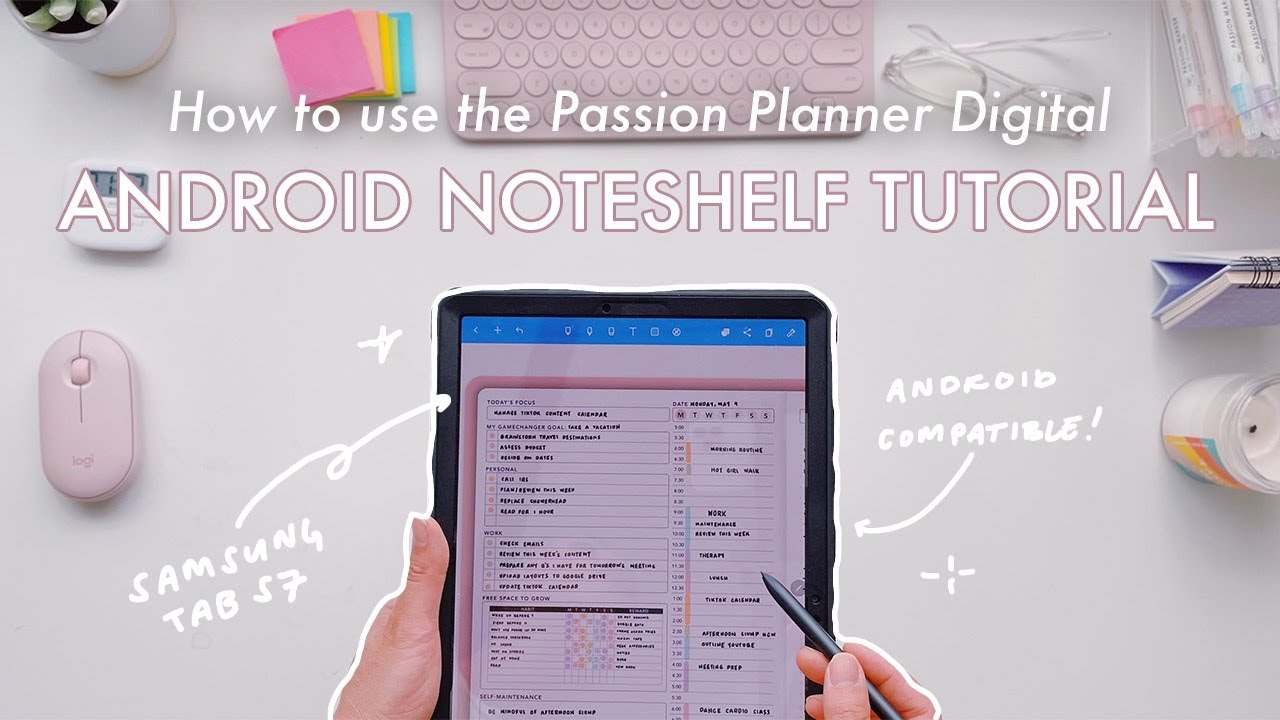 How to Use Noteshelf as a Digital Planner | Android Edition Using a Samsung Tab S7!