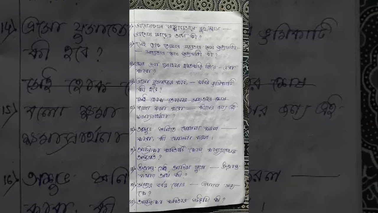 দশম শ্রেণীর বাংলা সাহিত্য সঞ্চয়ন বইয়ের আফ্রিকা কবিতার ছোট প্রশ্ন ও বড় প্রশ্ন সাজেশন #দশম শ্রেণীর 