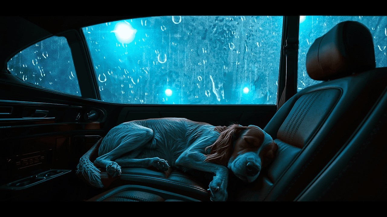 Soft Rain on a Car Roof for Deep Sleep | Distant Thunder & Anxiety Relief