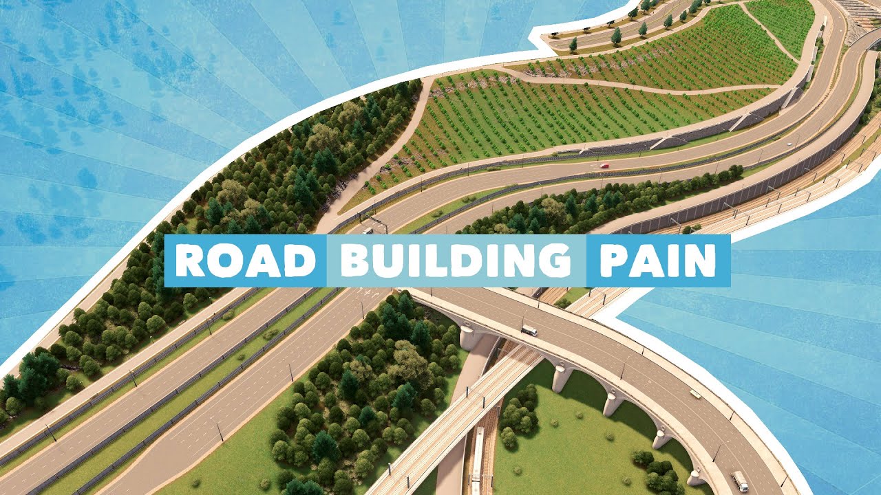 Never ever build something like this without mods! This expressway build was the biggest pain ever
