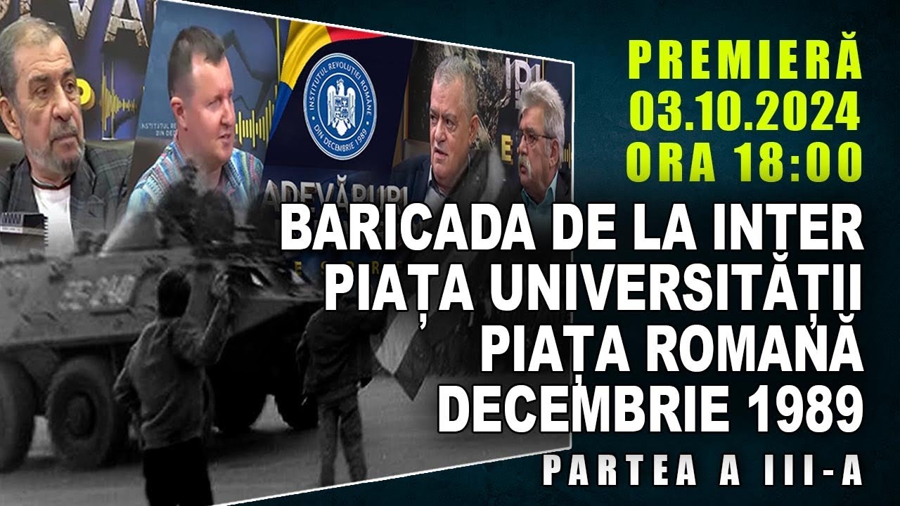 PROMO: BARICADA DE LA INTER, PIAȚA UNIVERSITĂȚII, PIAȚA ROMANĂ  - DECEMBRIE 1989  / PARTEA A III-A