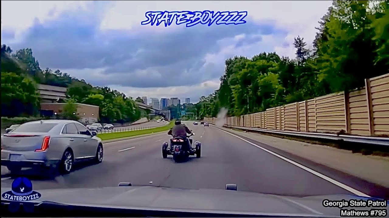 Perp On Can Am Spyder Tries To Get Away From GSP In Atlanta