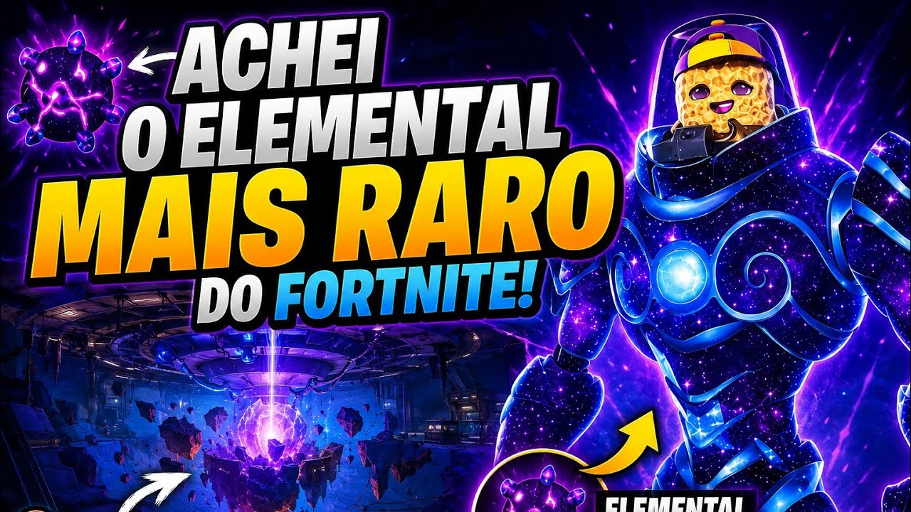 QUAL A LOCALIZA&Ccedil;&Atilde;O DO ELEMENTAL MAIS RARO DO FORTNITE? (Achei o Amendoim!)