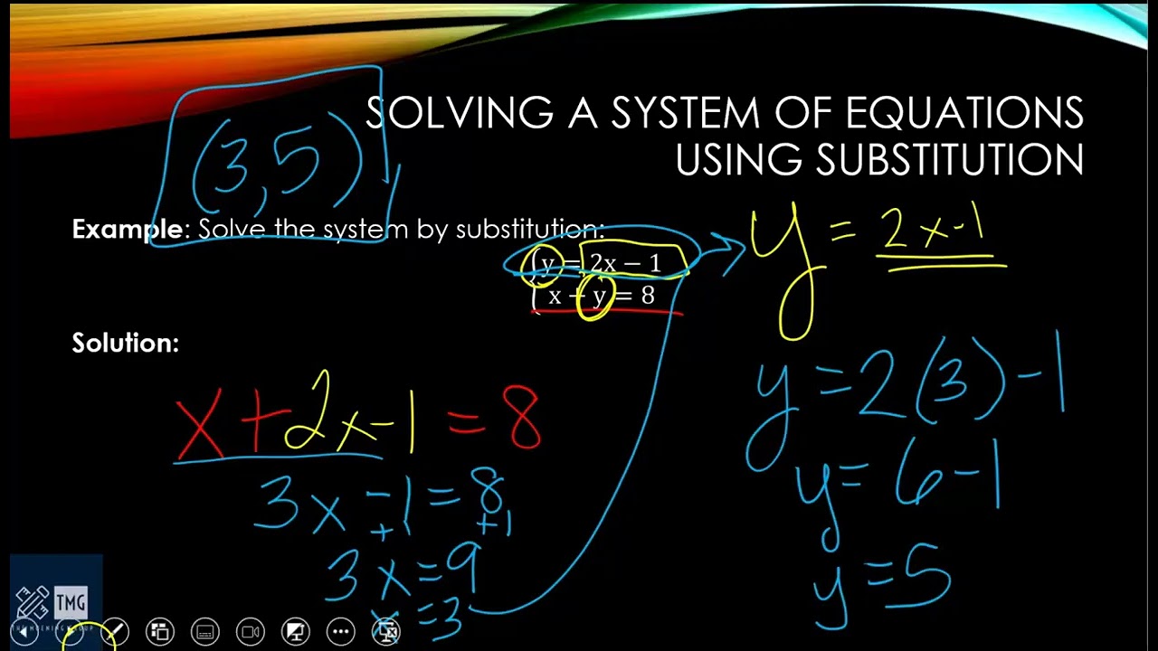 Solve a system of equations using substitution