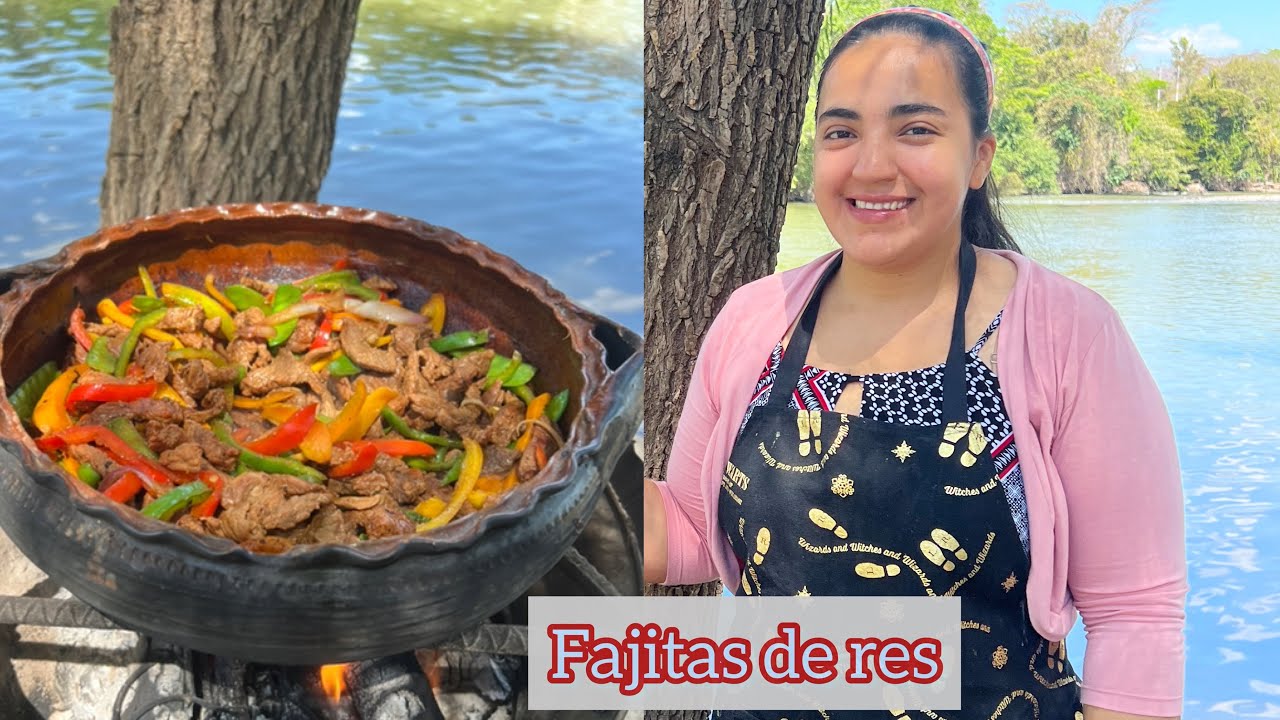 🥩 Fajitas de Res al Aire Libre: Cocinando a la Orilla del Río 🌊🔥