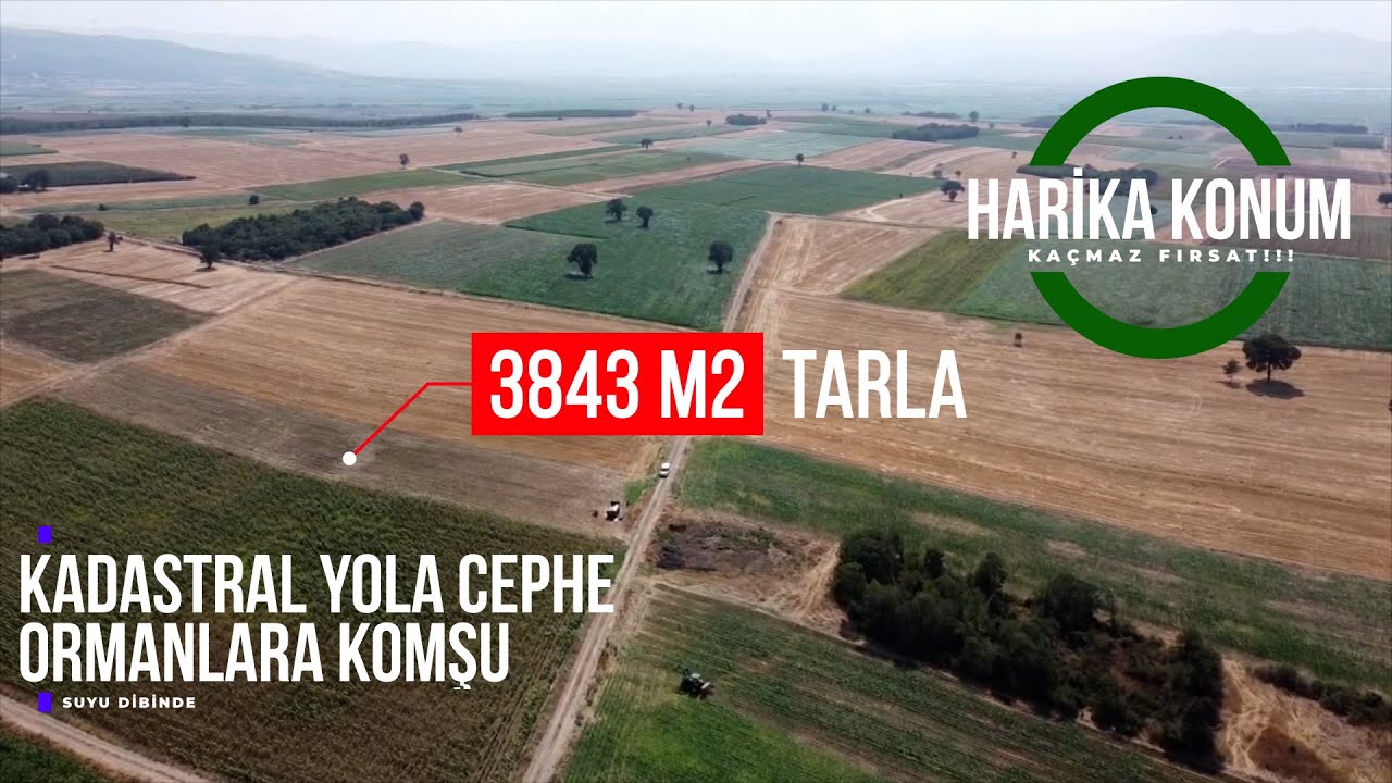 GÖNEN GÖKÇESUOSMANPAZAR 3843 M2 TARLA,KADASTRAL YOLA CEPHE, SUYU DİBİNDE KAÇMAZ FIRSAT