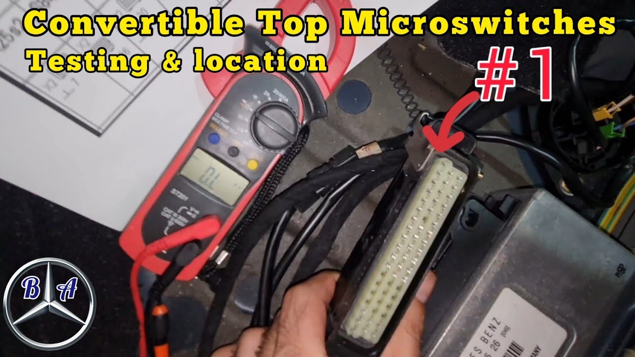 Convertible Top Microswitches Location & Testing (R129 SL-class)