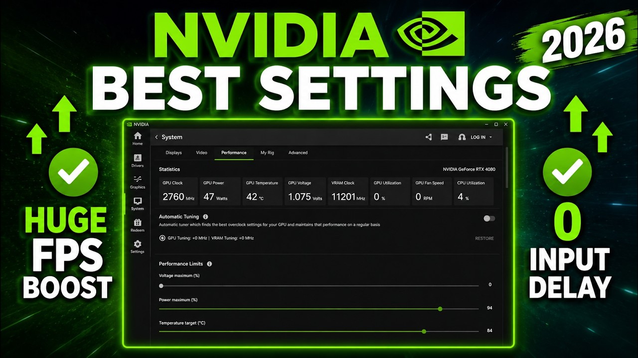 Best Nvidia App Settings for MAX Performance in 2026📈