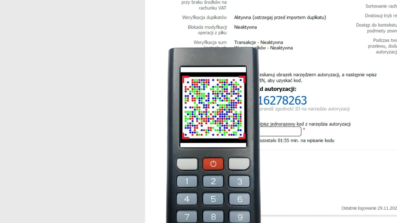 Autoryzacja transakcji z użyciem tokena
