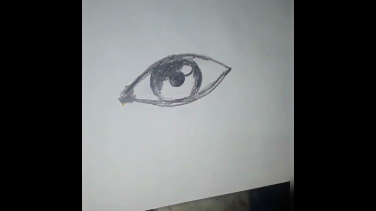 How to make a realistic eye drawing||