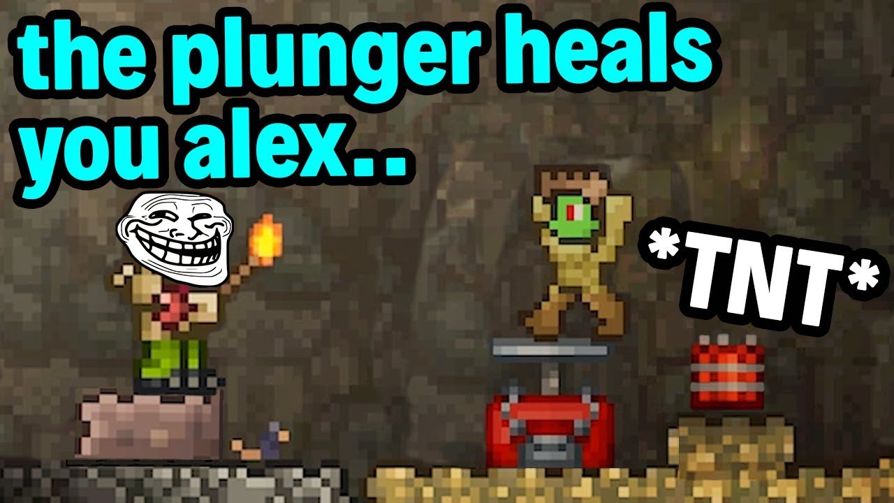 Trollaria Part 2 - Terraria Funny Moments and Fails