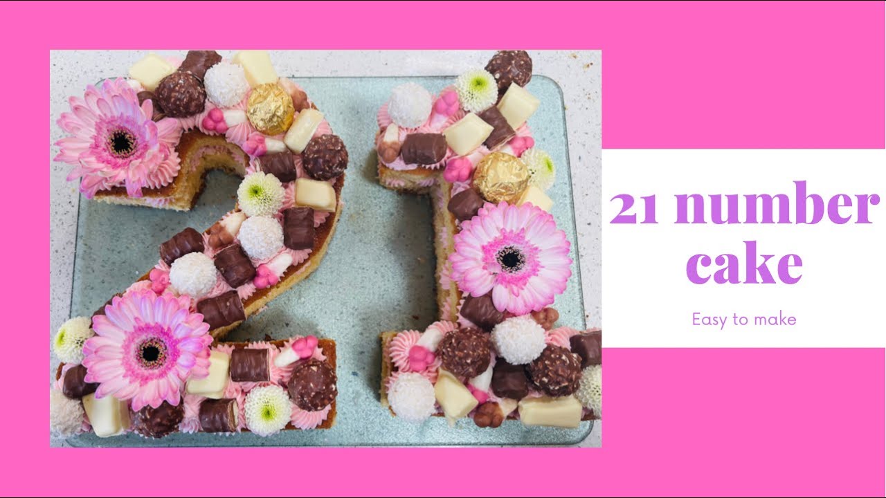 21st number birthday cake / how to make 21 birthday cake