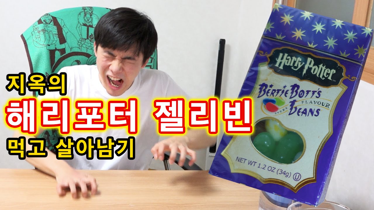 코딱지맛 젤리? 해리포터 젤리빈 먹고 살아남기 - 허팝 (Harry Potter Jelly Bean Challenge) 코딱지, 지렁이, 토맛, 오바이트, 귀지맛 젤리 젤리빈