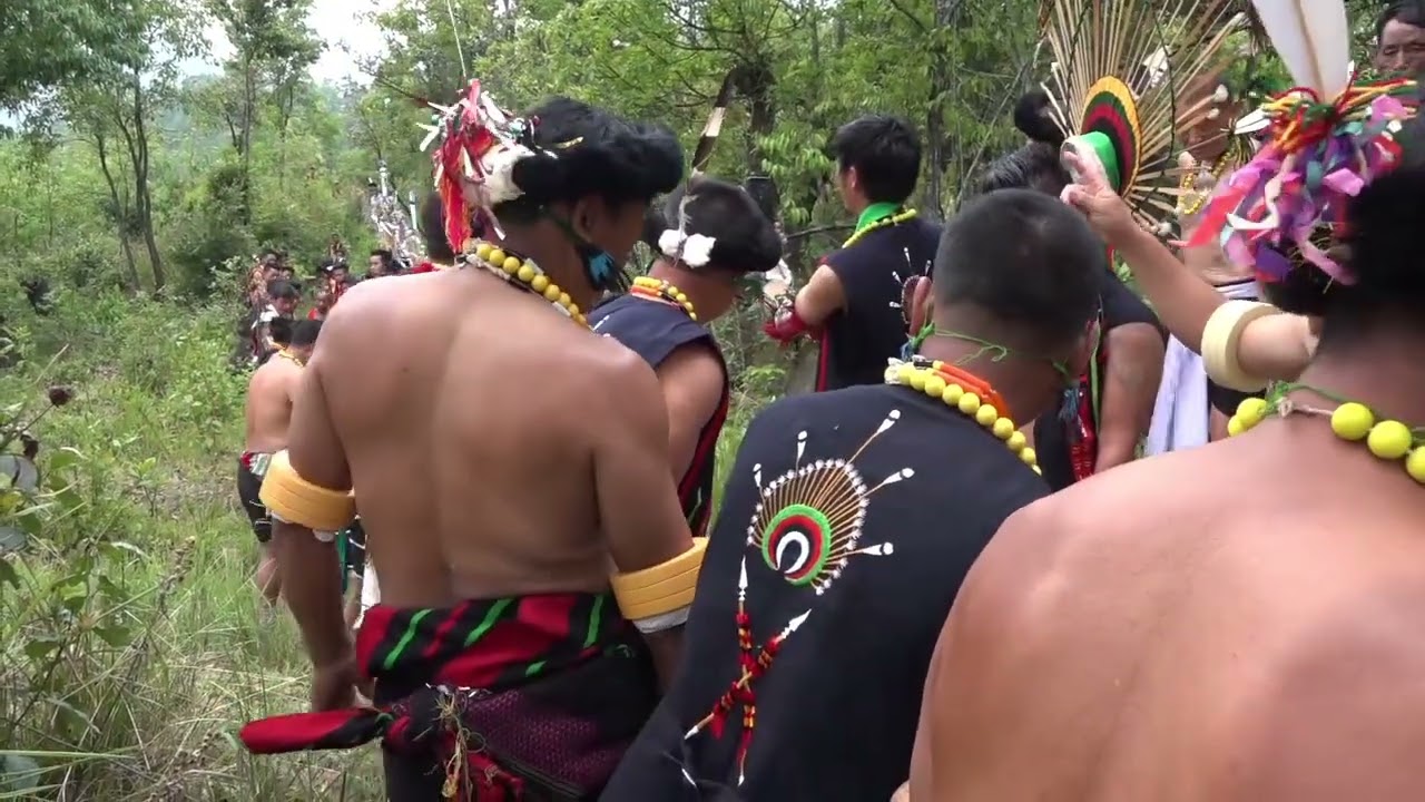 ANGAMI Naga traditional practices. LOG Pulling(opi) games  ( thülo va) Folk songs.