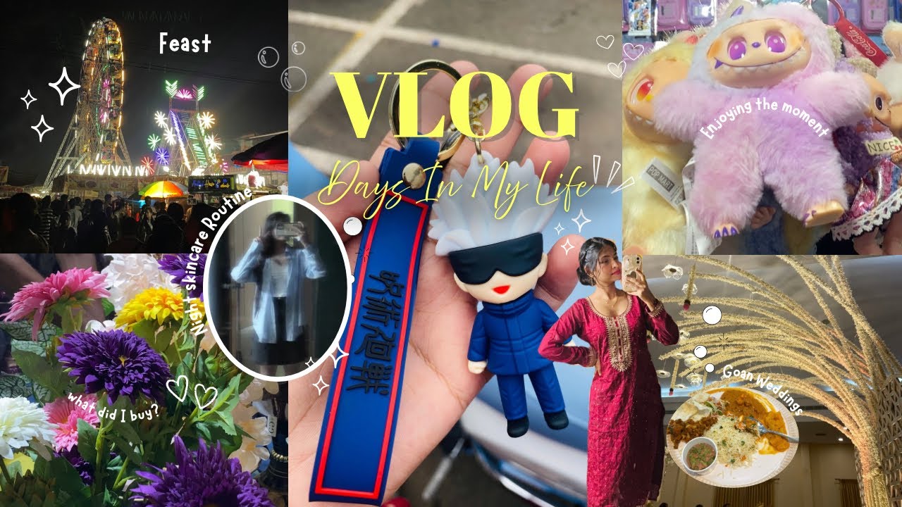 DAILY VLOG ♡| Aesthetic Vlog Indian 🍒| attending fair, Goan wedding 🌷Winter Skincare routine  & more