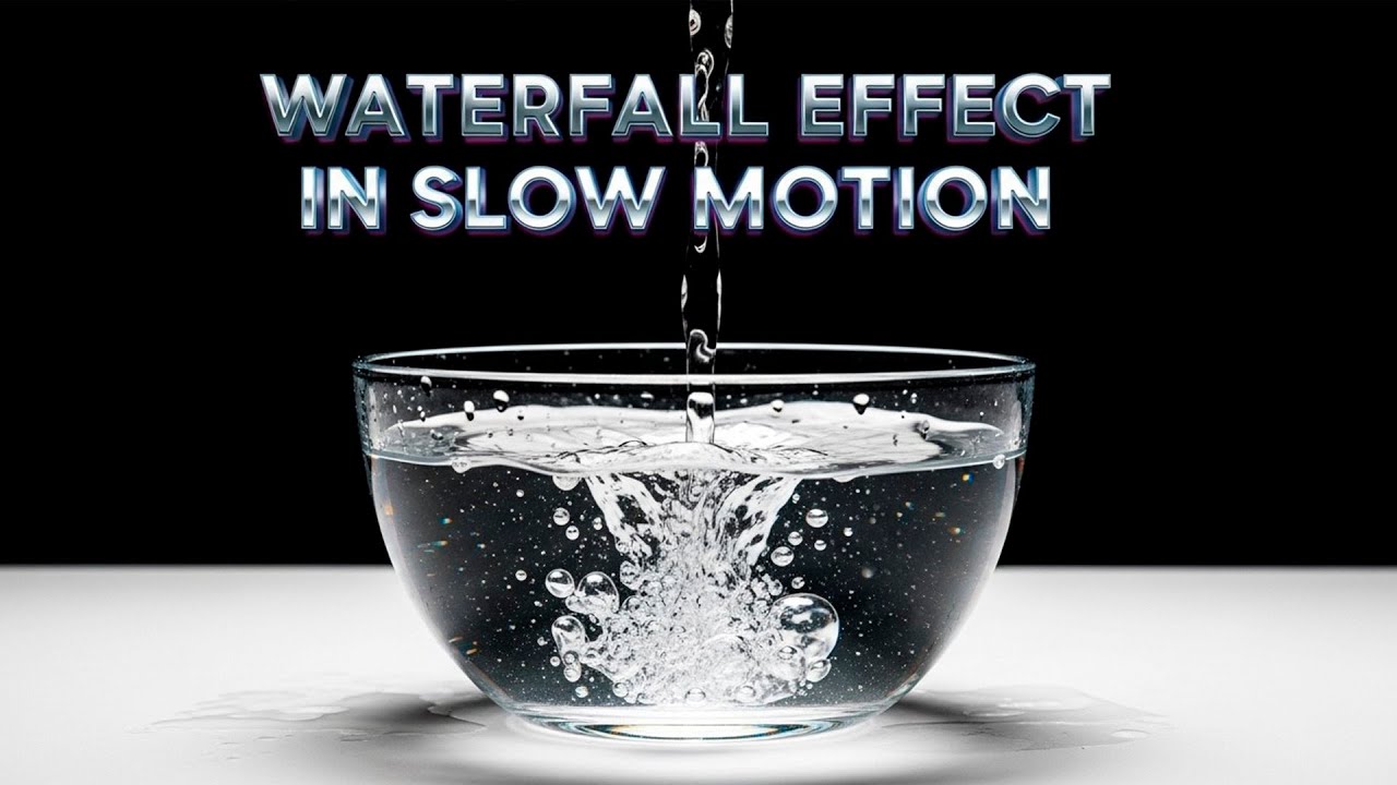 Waterfall Effect in Slow Motion 🌊 | Satisfying Splash in Slow motion