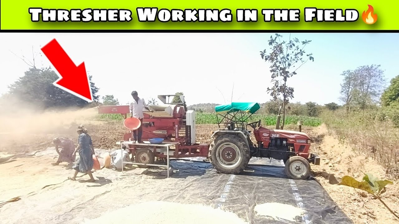 Tractor Threshing Machine in Action | Harvest Season 2026🔥|#eichertractor