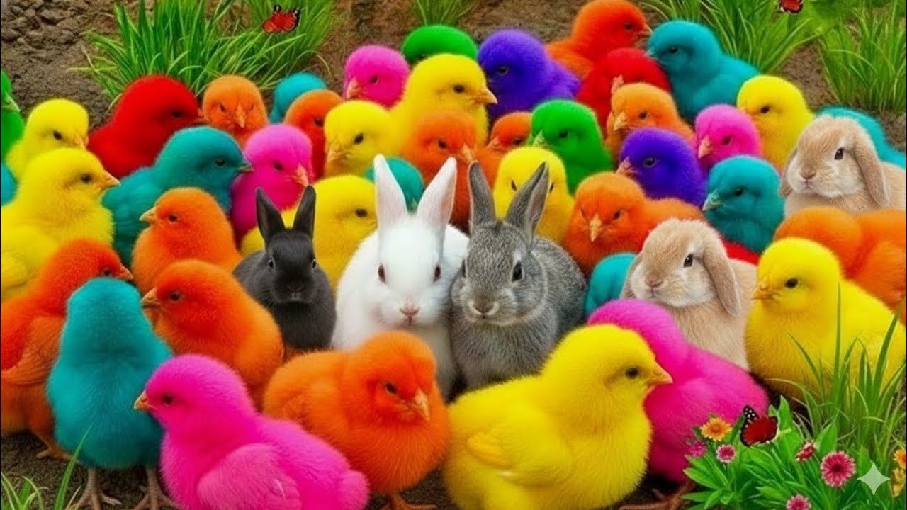 Tangkap Ayam Lucu, ayam warna warni, ayam rainbow, kelinci lucu, bebek lucu, ikan koi, Hewan Lucu