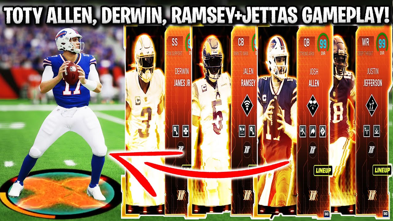 99 JOSH ALLEN IS INSANE! TOTY JOSH ALLEN, JEFFERSON, RAMSEY, AND DERWIN GAMEPLAY! | MADDEN 23