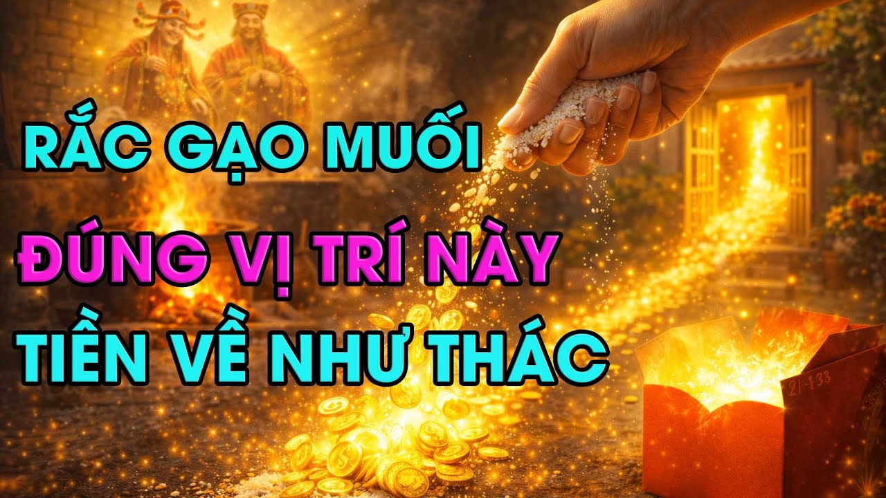 Rắc Gạo Muối “ĐÚNG VỊ TRÍ” Này Sau Cúng Ông Táo: TIỀN VỀ DỒN DẬP (Sai Là Mất Ngay!)