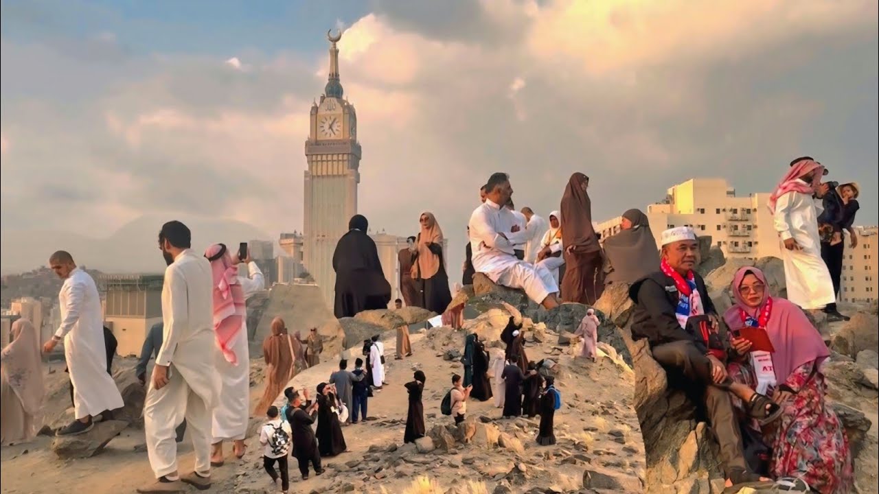 شاهد جمال الأجواء في مكة وصلاة المغرب في المسجد الحرام