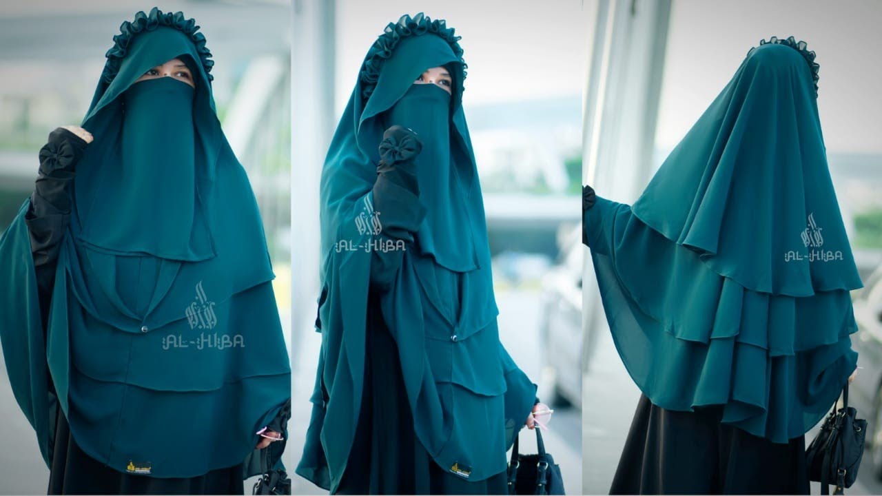 Malaysian crown hijab Tutorial||Most demanding crown hijab niqab tutorial|| Niqa Bee ❤️