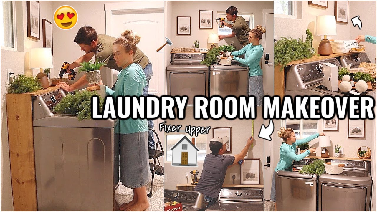 COMPLETE LAUNDRY ROOM MAKEOVER!!😍 | BEFORE AND AFTER OF OUR ARIZONA FIXER UPPER