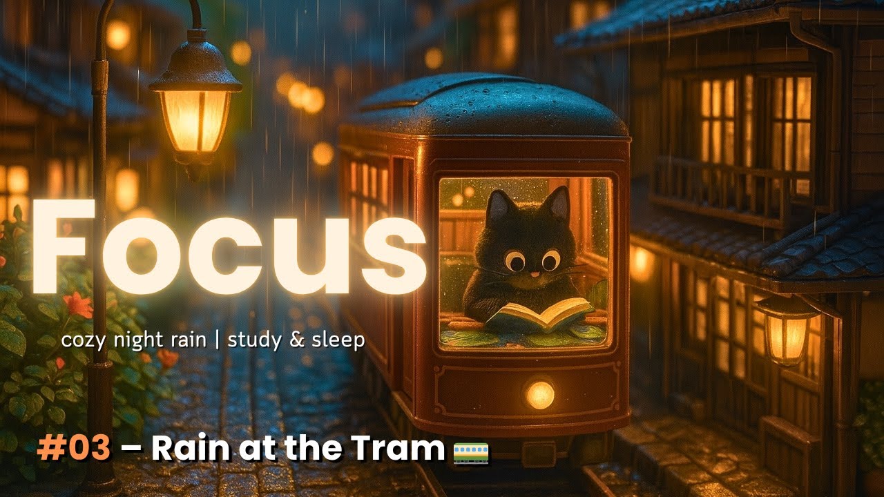 Rain at the Tram 🚋 | Night Lofi for Study, Sleep & Cozy Moments