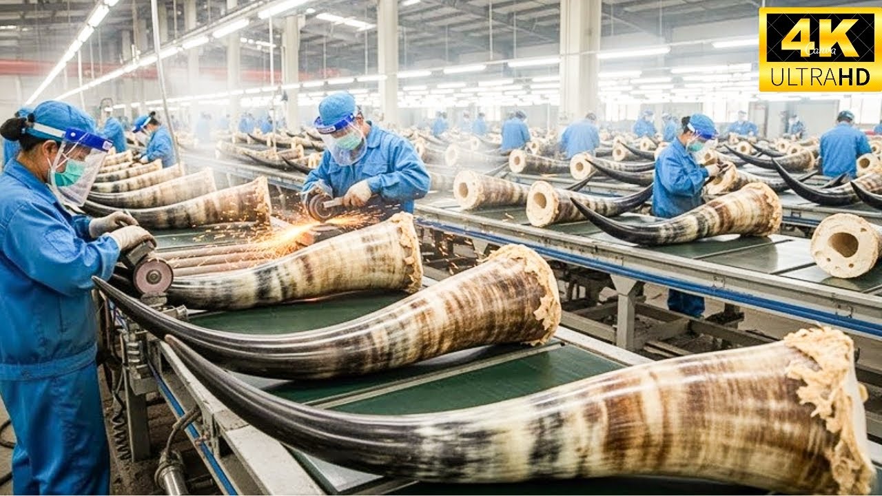 How Cow Horns Are Processed into Decorative Objects - Inside the Artisan-Industrial Workshop (Full)