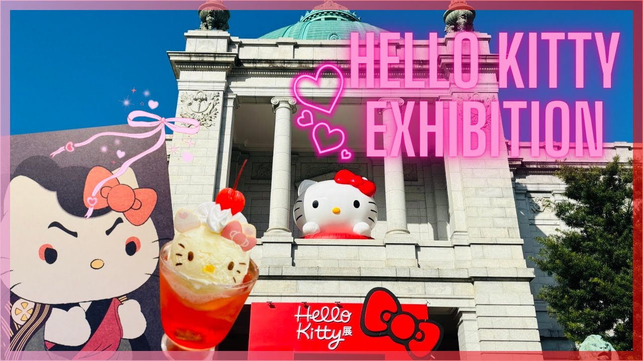 🎀 Hello Kitty 50th Anniversary Exhibition Vlog~! 🎀 Full Tour and Kawaii Kitty Food~