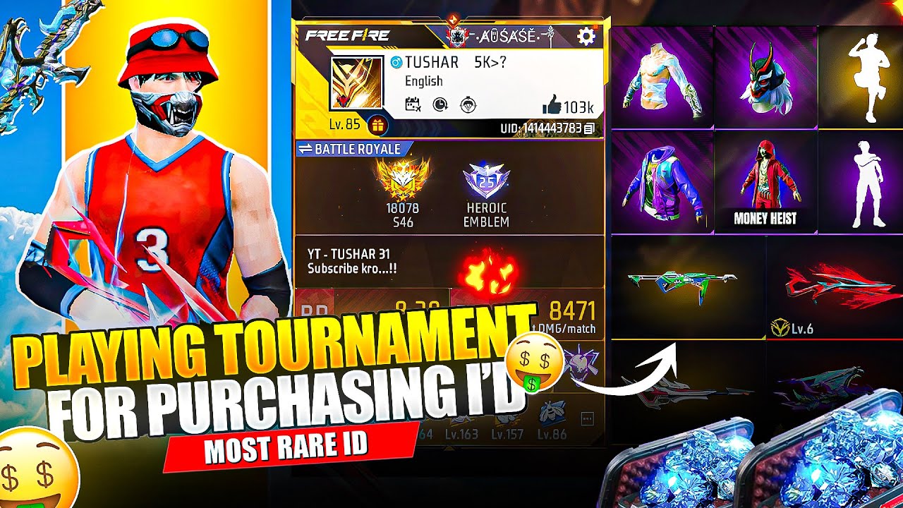 Playing Solo Tournament for Purchasing I'd 🔥💀  #freefire #tushar31