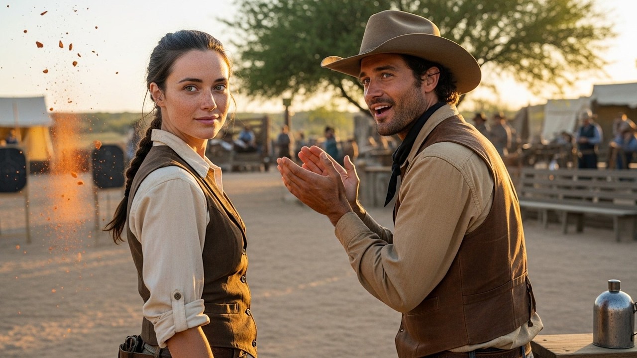 She Shot Better Than Any Man At The Contest, The Cowboy Cheered Louder Than Anyone There