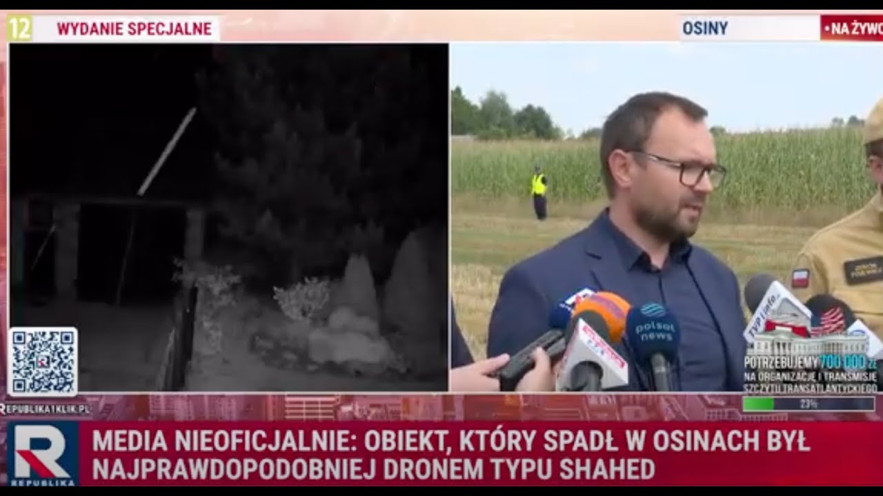 Pierwsze zdjęcia szczątków maszyny która spadła w Osinach! Dron wojskowy?