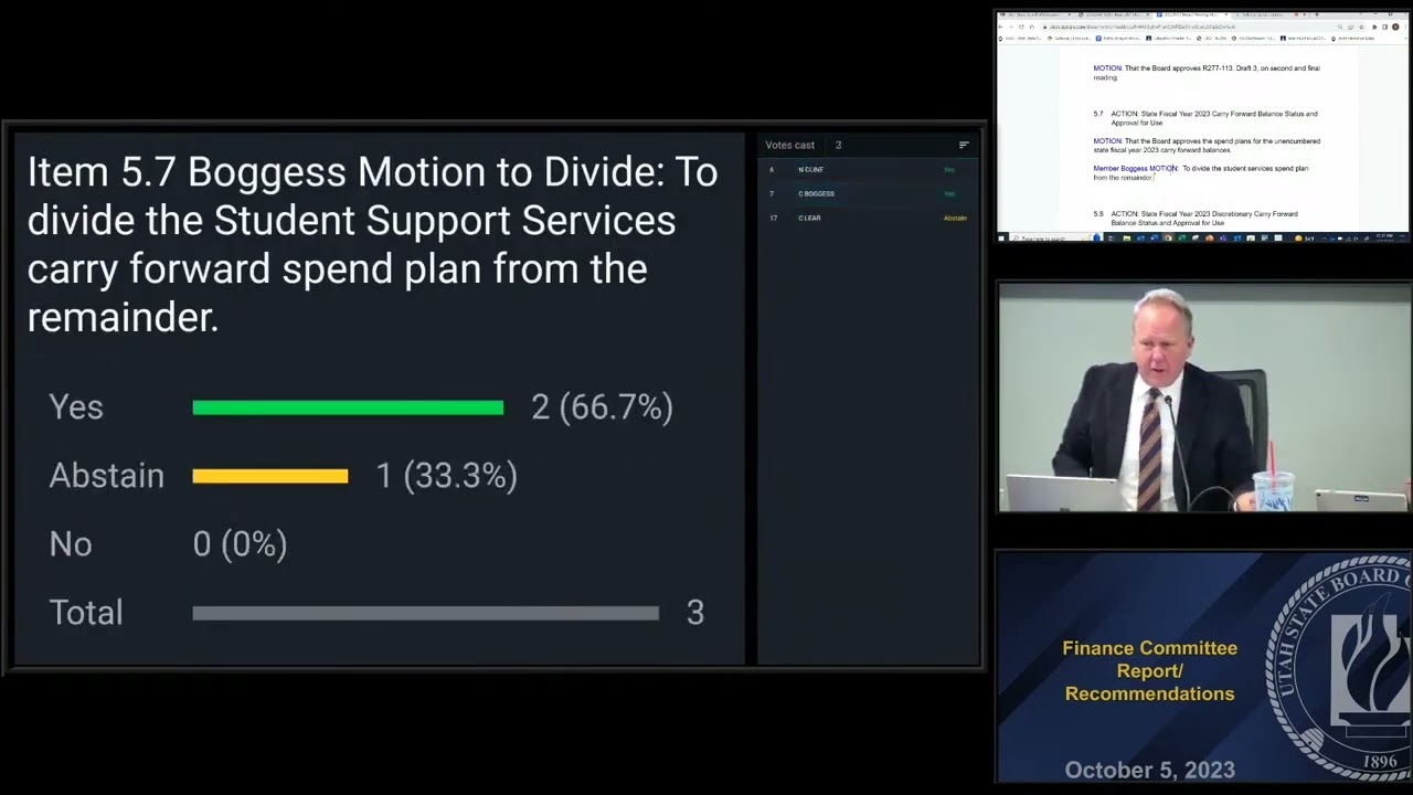 20231005 03. Finance Committee Report Recommendations
