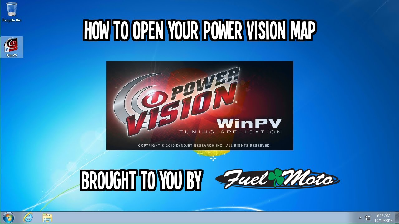 Как открыть карту Dynojet Power Vision с помощью программы WinPV