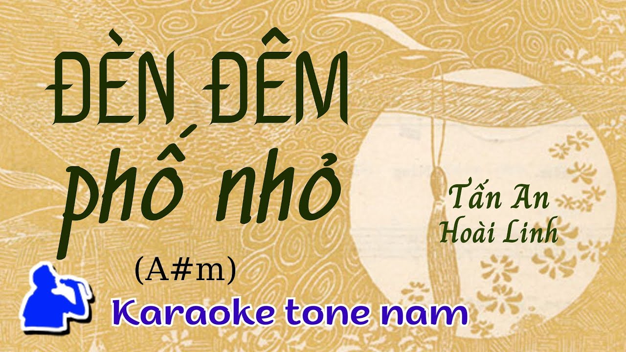Đèn đêm phố nhỏ | Tone nam (Bbm) Karaoke  | Cui bap music
