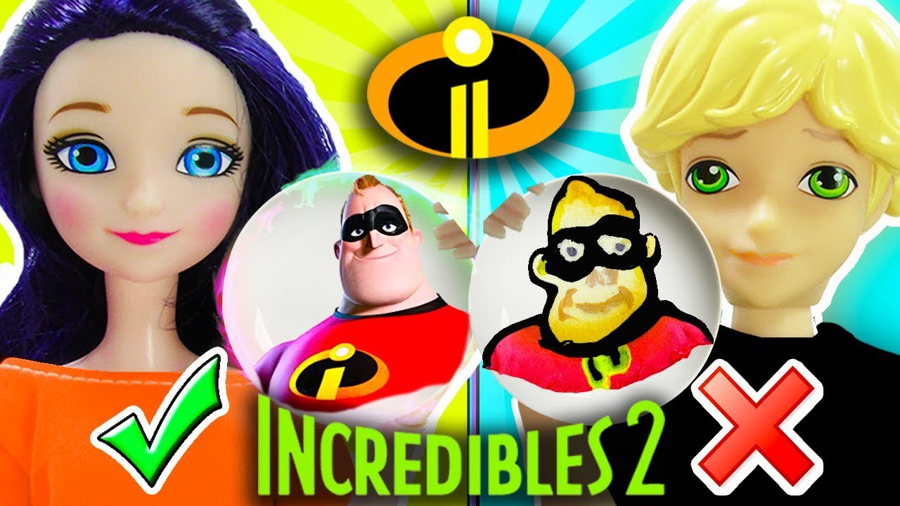 PANCAKE Art Challenge Los INCREIBLES 2 | Marinette y Adrien