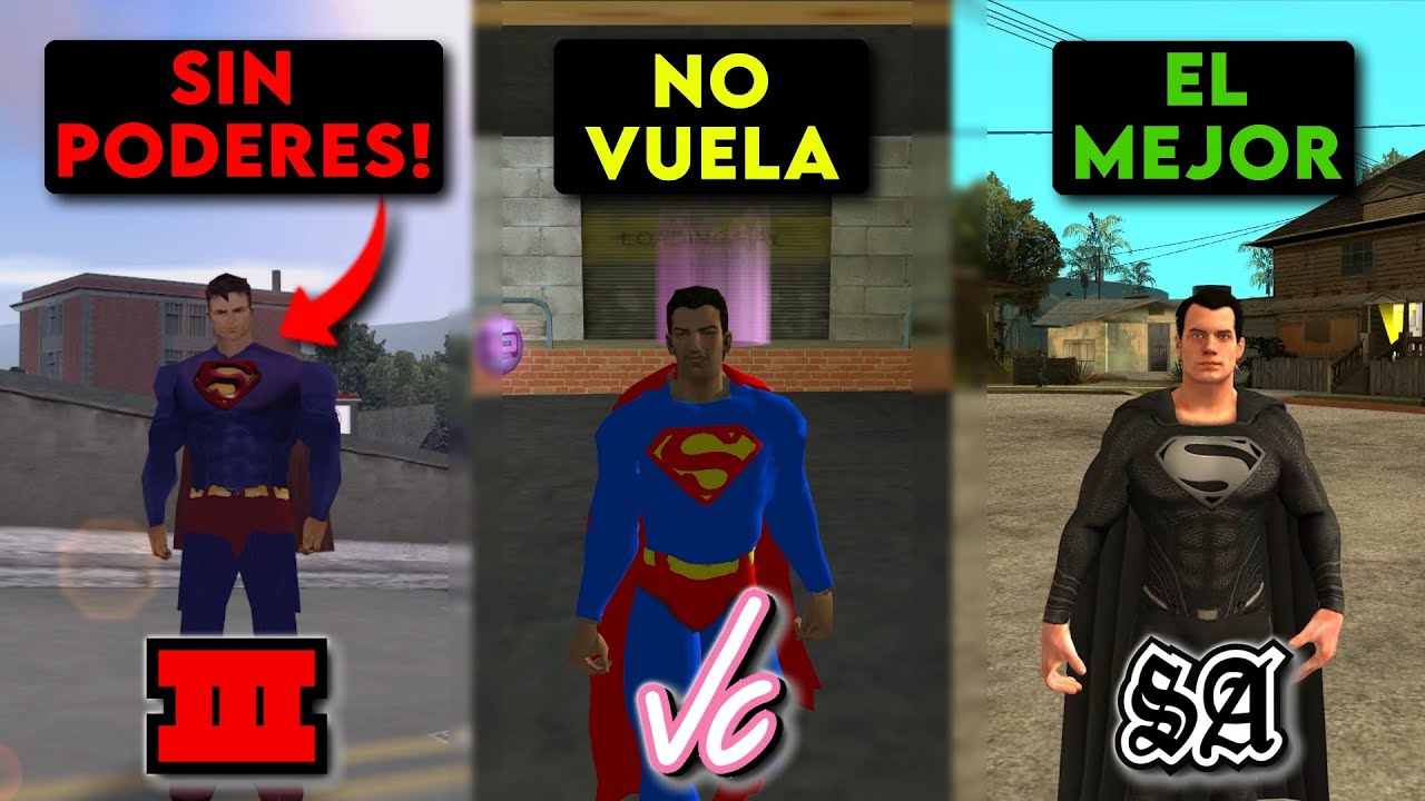 Así han EVOLUCIONADO los MODS de SUPERMAN en la saga GTA