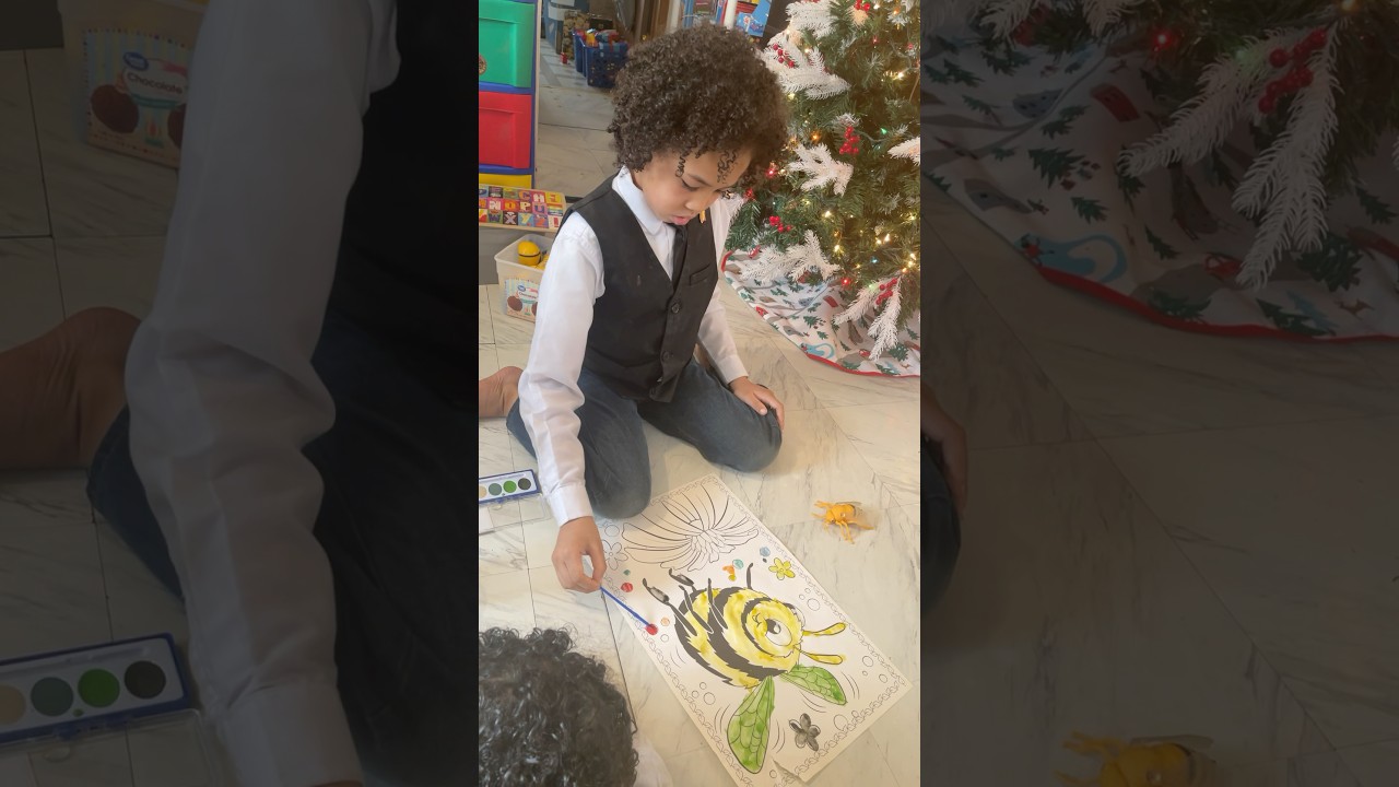 He Loves coloring ❤️ #coloring #kidsactivities