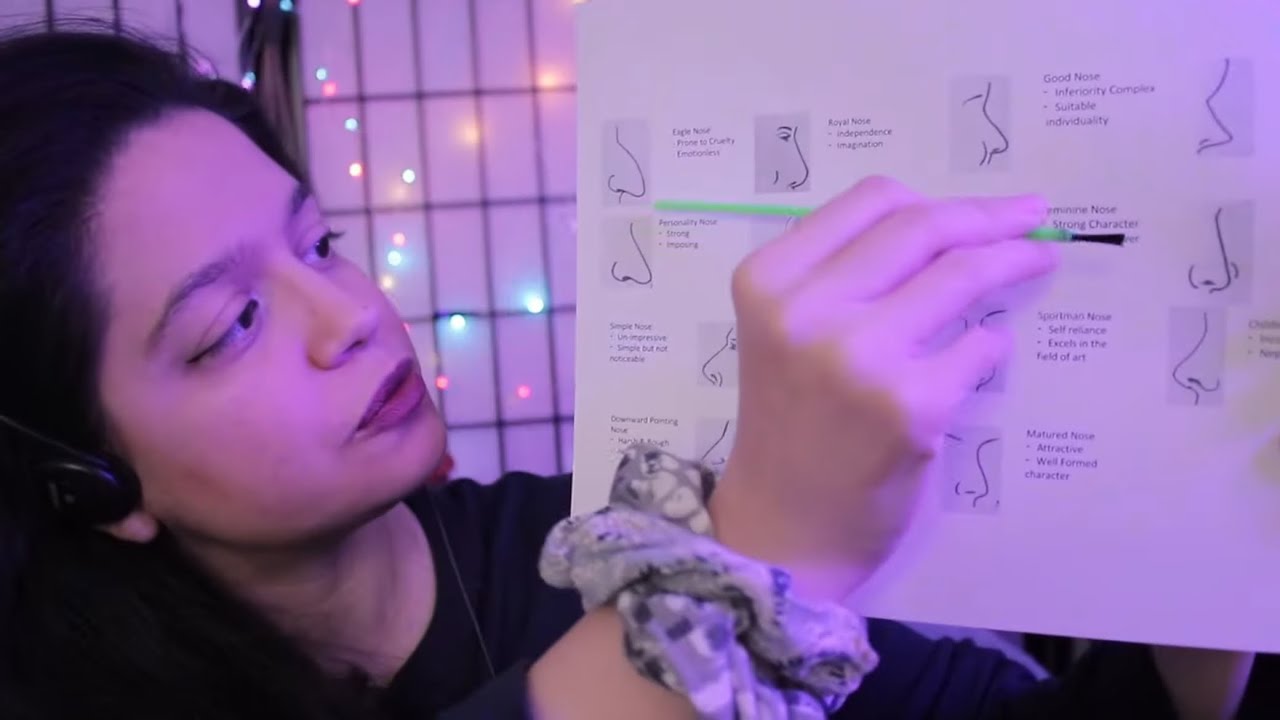 asmr • physiognomy check (nose shape) face mapping series