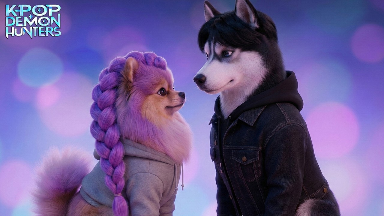 Dogs Love Story Demon Hunters | Animated Music Video Croco Beat