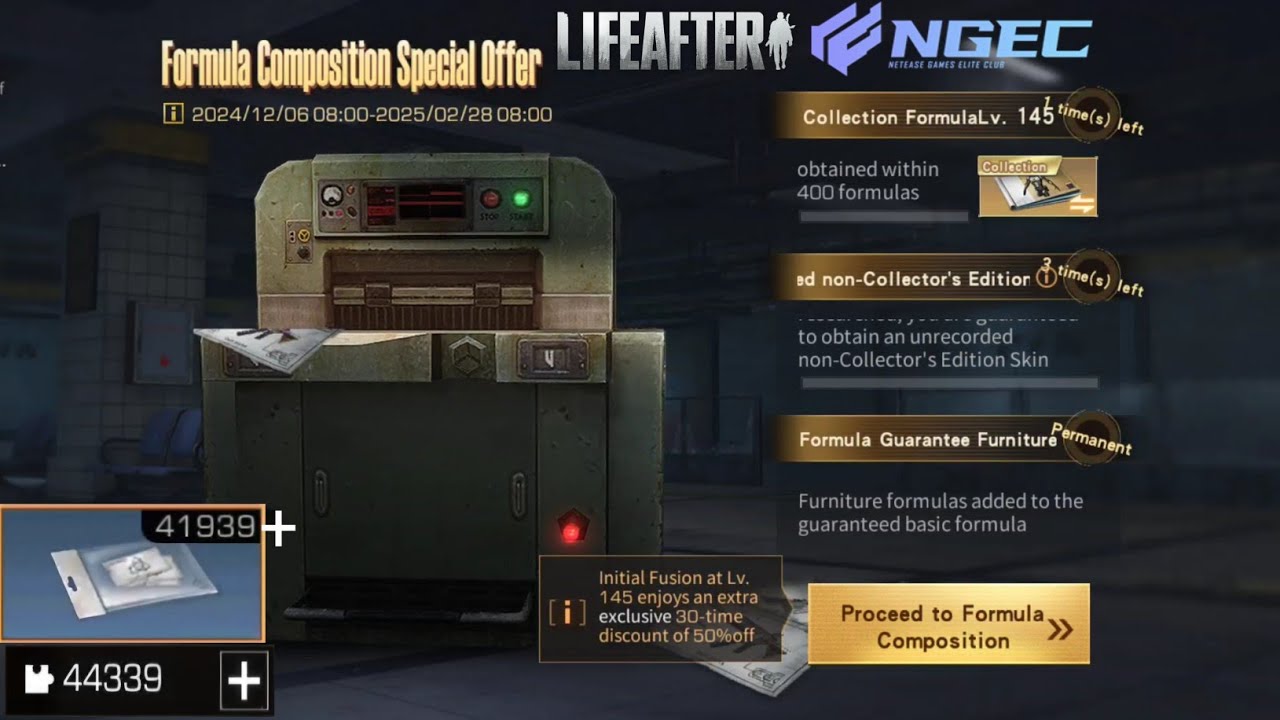 LifeAfter Gacha 40k+ Formula Shard (level 145+) 300+ times
