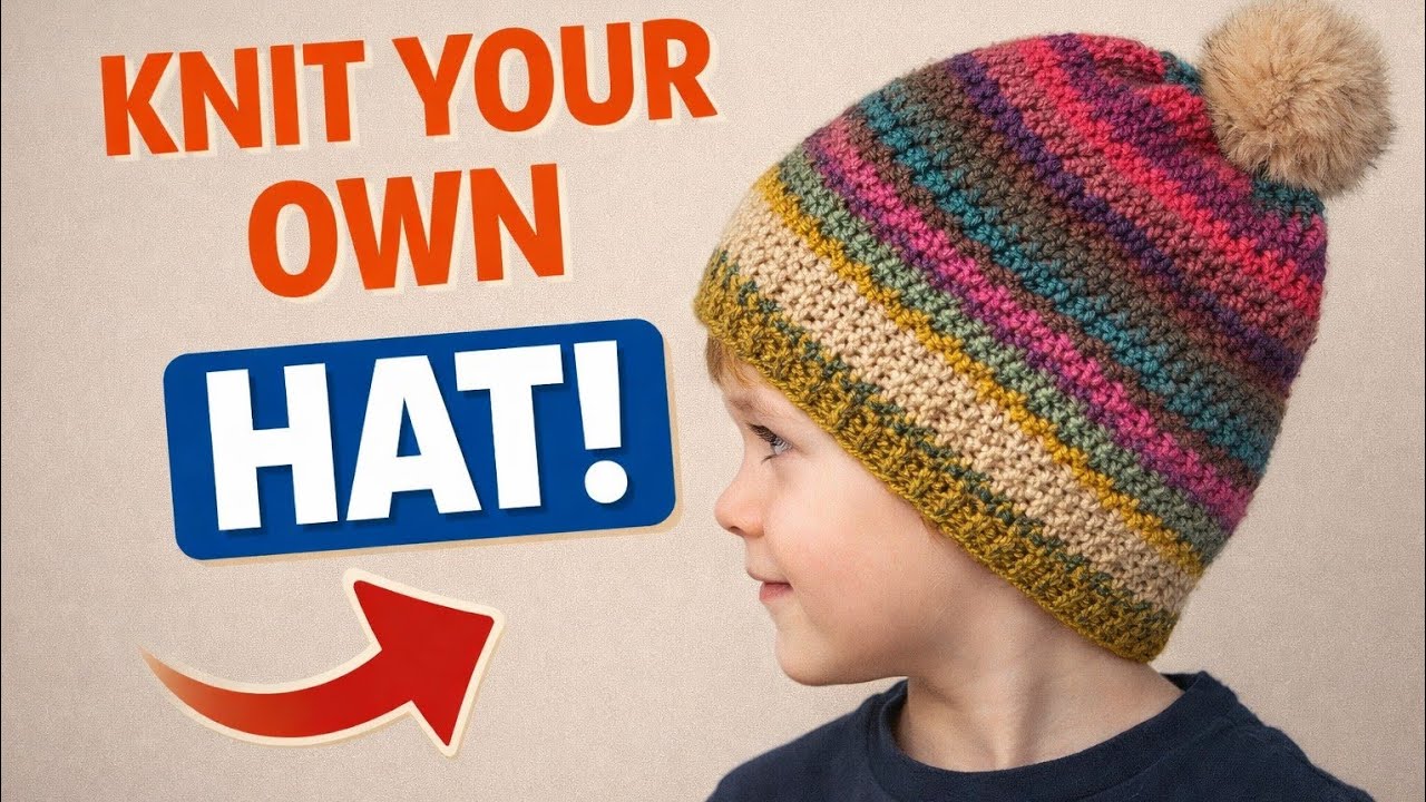 Crochet Hat for ALL Sizes 🧶 Easy Adjustable Beanie Step by Step | Beginner Friendly