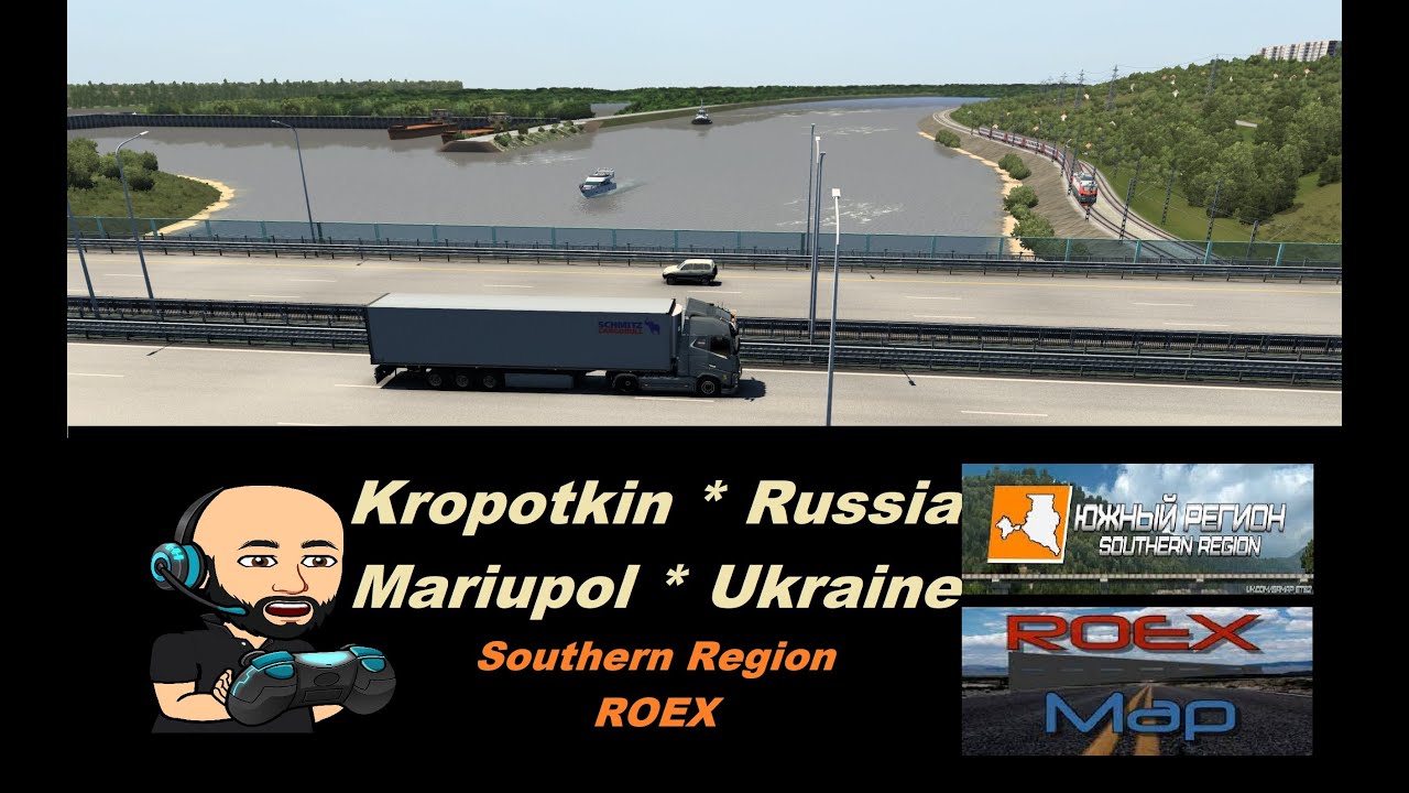 Kropotkin (Russia) to Mariupol (Ukraine) - Southern Region to ROEX 3.7 Premium - ETS2 1.46