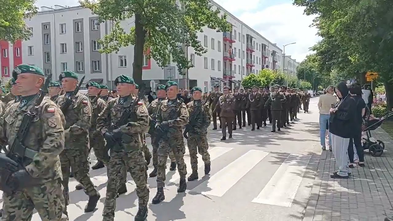 Militariada 2024 - Nowa Dęba - przemarsz żołnierzy 18pa - 14.06.2024